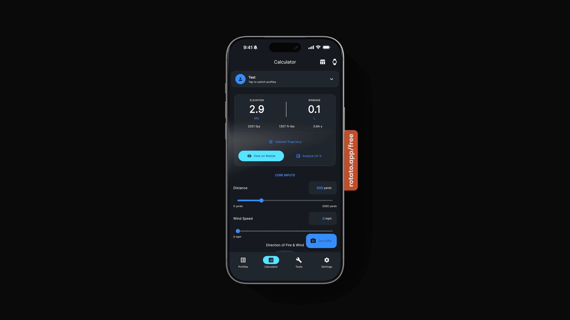 Main calculator with real-time solutions